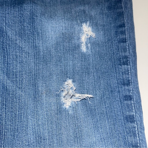 Candies Denim Cuffed Capri Jeans Dark Blue Cropped Stretch Mid Rise Size 11 - Picture 6 of 14